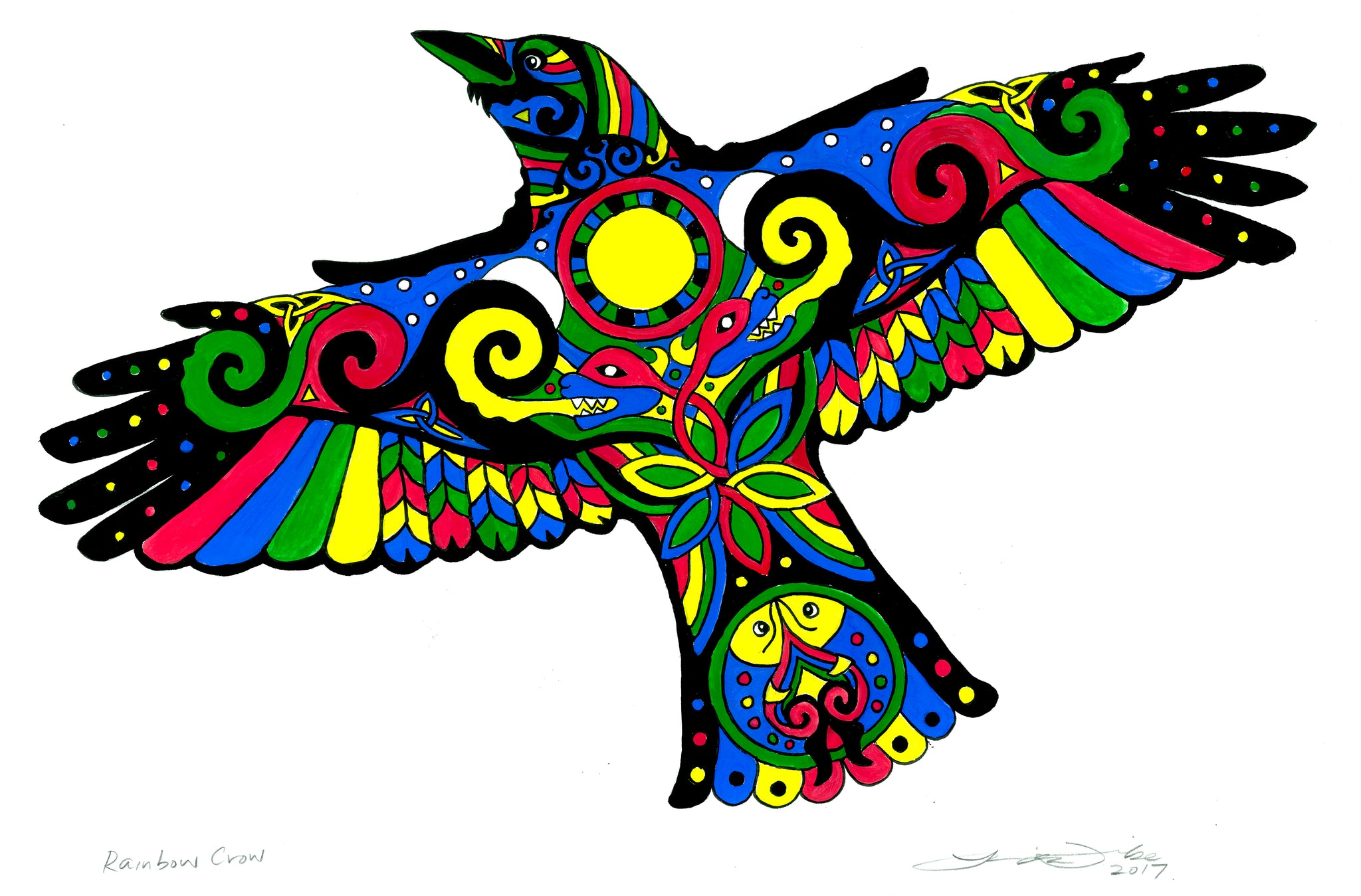 2017 Celtic Festival Fine Art Print: Rainbow Crow