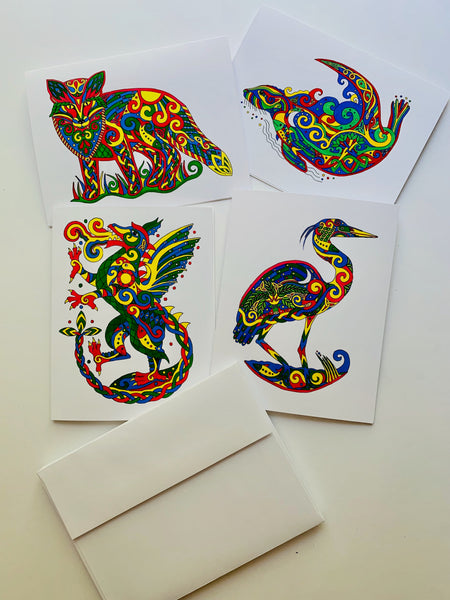 Earth, Air, Fire, Water: Celtic Art Cards